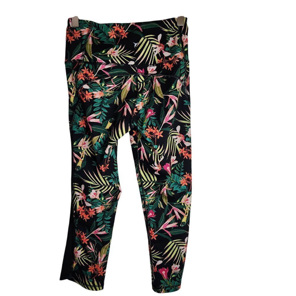 Old Navy Legging Women's Small Active Go Dry Tropical Floral Mesh - Picture 2 of 7